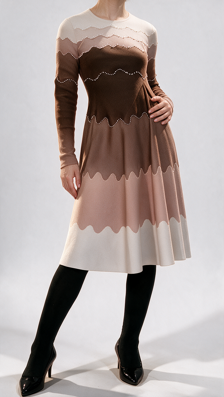 Brown Bouncy Dress